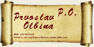 Prvoslav Olbina vizit kartica